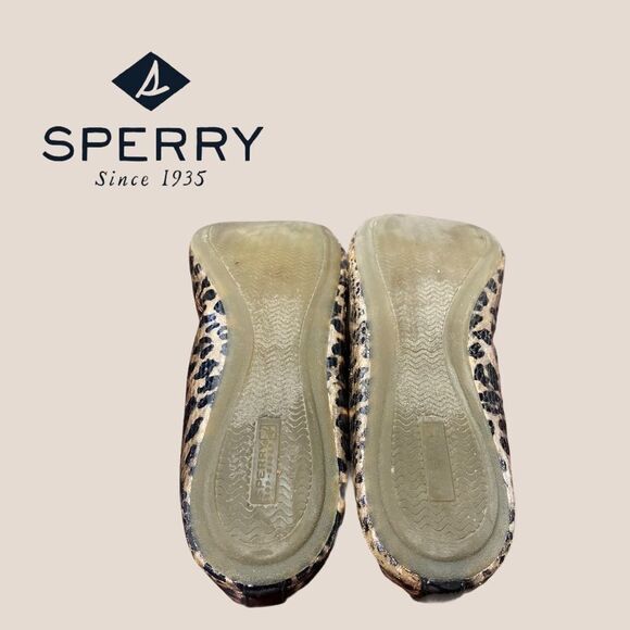 Sperry Top-Side Cheetah Girl's Ballet Flats 4 - Picture 6 of 6